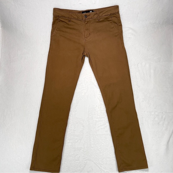 RSQ Pants 32x30 London Brown Skinny Stretch Chino Straight Leg - Picture 2 of 13